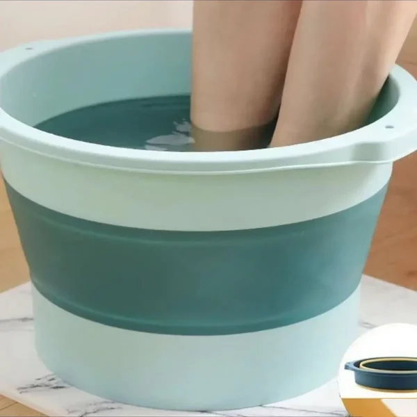 Portable Folding Washing Bucket Home Car Use Plastic Outdoor Fishing Thickened Folding Bucket 3