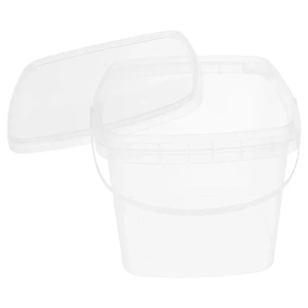 Square Plastic Bucket Clear Buckets Food Storage PP Grade Container Leakproof Large Capacity Hand Carry Picnic Camping 2