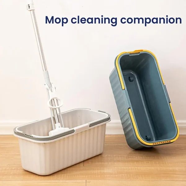 Durable Rectangular Mop Bucket with Handle Multi-Purpose Storage Household Cleaning Tool Organizer for Efficient Floor Care 1