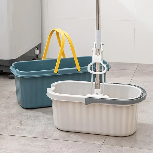 Durable Rectangular Mop Bucket with Handle Multi-Purpose Storage Household Cleaning Tool Organizer for Efficient Floor Care 2