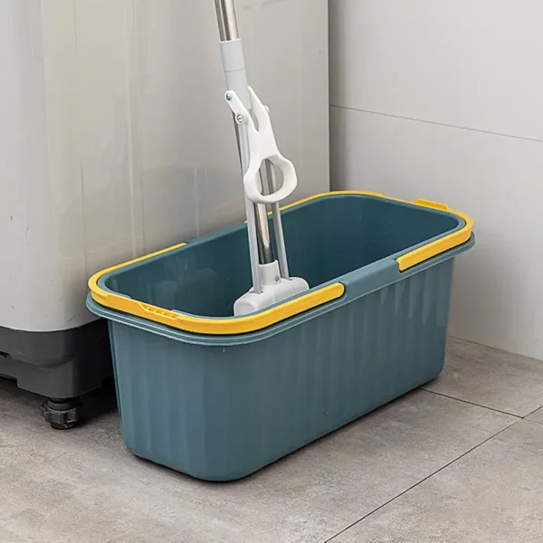 Durable Rectangular Mop Bucket with Handle Multi-Purpose Storage Household Cleaning Tool Organizer for Efficient Floor Care 3
