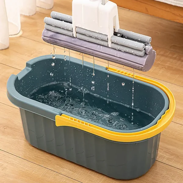 Durable Rectangular Mop Bucket with Handle Multi-Purpose Storage Household Cleaning Tool Organizer for Efficient Floor Care 4