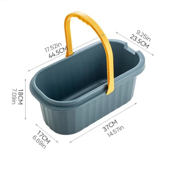 Durable Rectangular Mop Bucket with Handle Multi-Purpose Storage Household Cleaning Tool Organizer for Efficient Floor Care 6