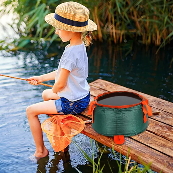 Outdoor Folding Bucket, Portable Water Tank, Large Capacity Water Storage Bag, Mountaineering Camp, Travel Washbasin, Home Item 3