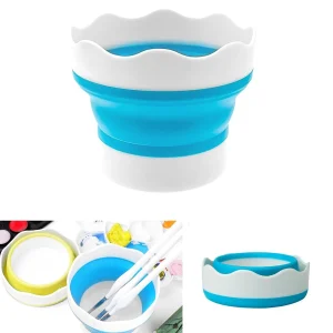 Portable Collapsible Paint Brush Washer Silicone Mini Wash Water Bucket Holder Cup Watercolor Acrylic Oil Painting Cleaner 1