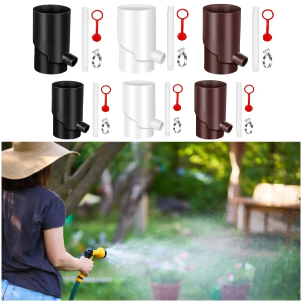 Rain Water Collection System Downspout Diverter for Gardening Landscape Yard 3