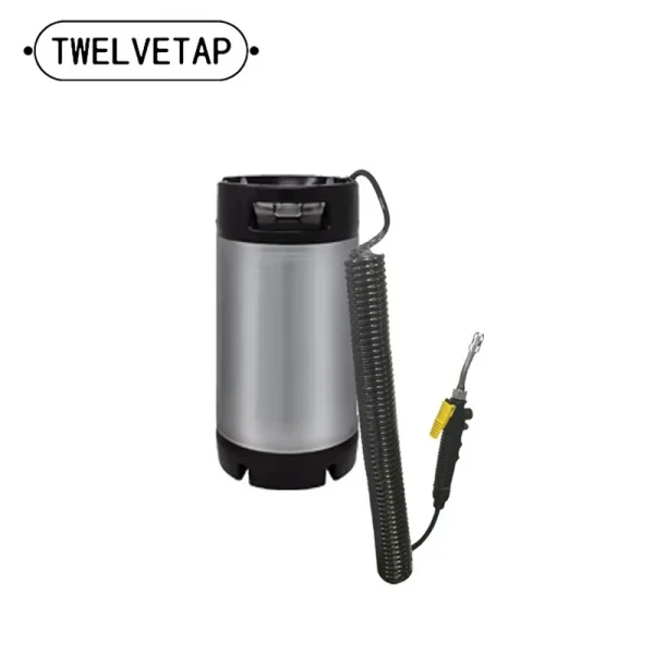 Stainless Steel 304 Car Cleaning Keg, Gallon Barrel, Vehicle Cleaning, Wash Bucket Equipped with Hoses, 9.5L, 1.75Gal, 2.5 Gal 1