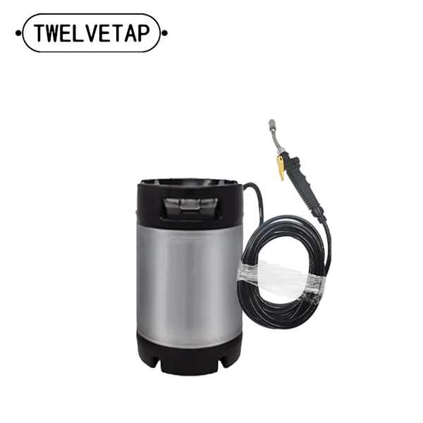 Stainless Steel 304 Car Cleaning Keg, Gallon Barrel, Vehicle Cleaning, Wash Bucket Equipped with Hoses, 9.5L, 1.75Gal, 2.5 Gal 2