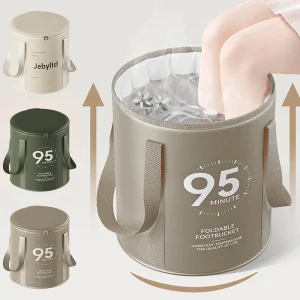 Foldable Foot Tub Travel Portable Bath Bag Wash Bucket Water Basin Large Capacity Bath Feet Spa Massage Soaking Feet Collapsible 1