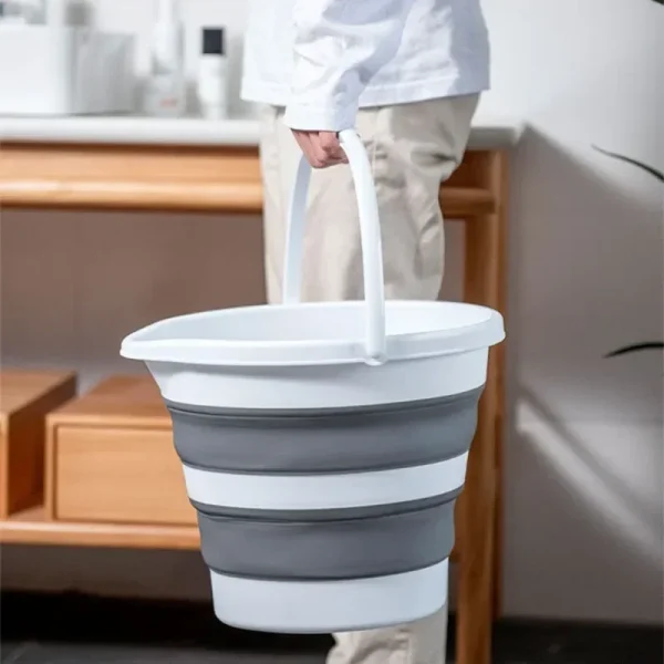 5L Collapsible Bucket Portable Folding Bucket Silicon Car Washing Outdoor Fishing Travel Camp Bucket Household Storage 1