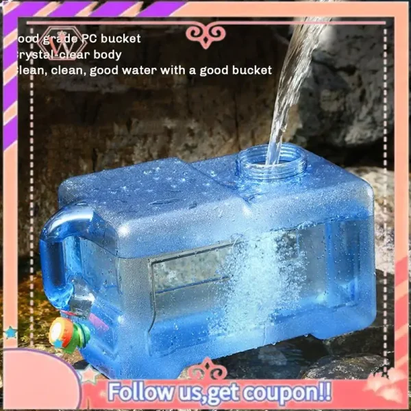 Upgraded Capacity Outdoor Water Bucket Portable Water Tank Container With Faucet Driving Water Tank Picnic Accsesorios 4