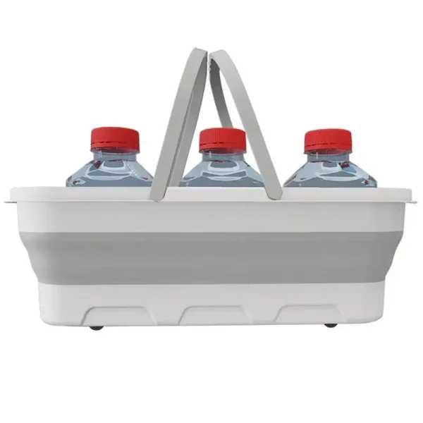 12L Foldable Mop Bucket Mop Washing Bucket With Wheels 2 Handles Multi-Purpose Rectangular Bucket Home Cleaning Accessory 3