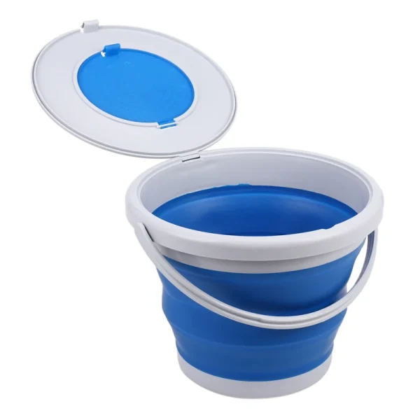 Portable Folding Bucket Foldable Basin Tourism Outdoor Folding Bucket With Lids Fishing Camping Car Wash Bucket Outdoor Camping 5
