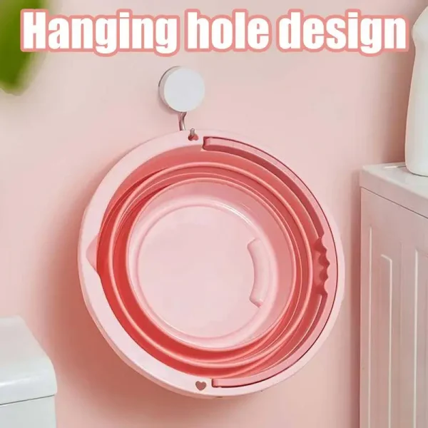 Folding Water Bucket With Handle Picnic Fishing Bucket 6L Space Saving Outdoor Waterpot Household Water Container For Household 5