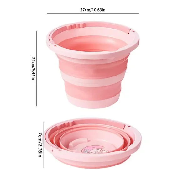 Folding Water Bucket With Handle Picnic Fishing Bucket 6L Space Saving Outdoor Waterpot Household Water Container For Household 6