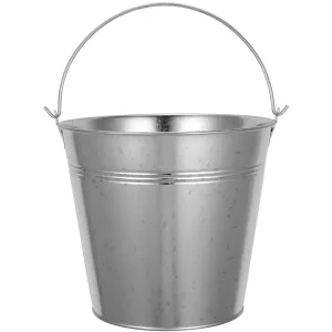 Mini Iron Bucket 18cm Top 13cm Bottom Galvanized Steel Pail Metal Bucket With Handle Compact Multi Functional Stable Base Plant 1