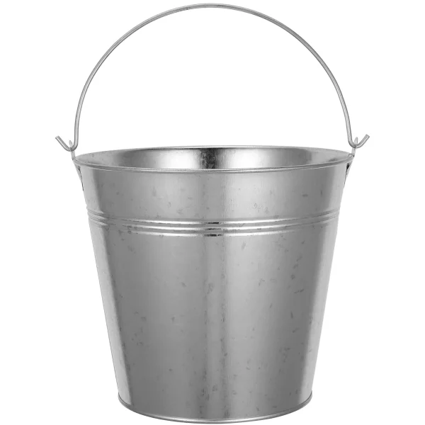 Mini Iron Bucket 18cm Top 13cm Bottom Galvanized Steel Pail Metal Bucket With Handle Compact Multi Functional Stable Base Plant 1