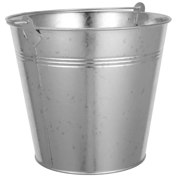 Mini Iron Bucket 18cm Top 13cm Bottom Galvanized Steel Pail Metal Bucket With Handle Compact Multi Functional Stable Base Plant 6