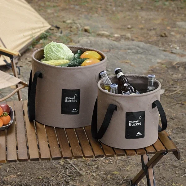 Portable Collapsible Bucket Portable Travel Laundry Bag Car Camping Tank Large Capacity Round Hand-Held Fishing Bucket 2