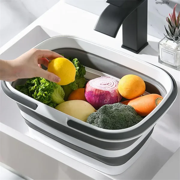 Space-saving Multi-use Foldable Universal Collapsible Bucket for Indoor 6