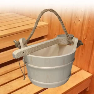Sauna Bucket and Ladle 6L Professional Multifunctional Water Bucket Sauna 1