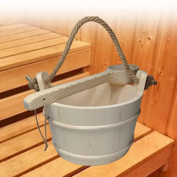 Sauna Bucket and Ladle 6L Professional Multifunctional Water Bucket Sauna 1