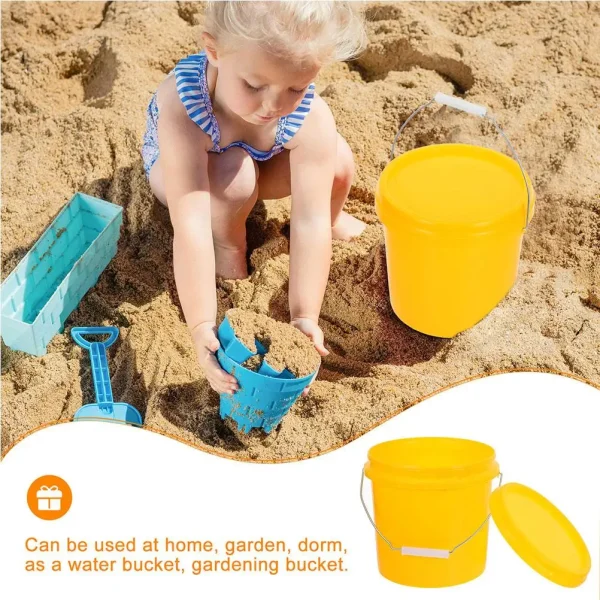 Sealed Bucket Blue Brine Barrel Durable Thickened Plastic Buckets Leakproof Lid Food Grade Storage Home Use Empty Design Round 3
