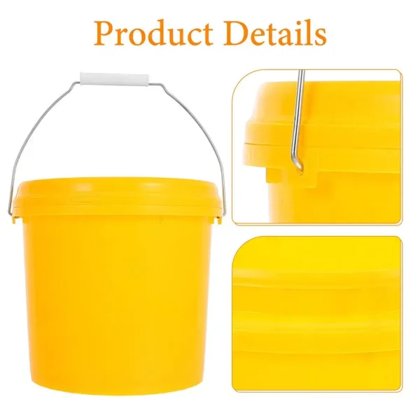 Sealed Bucket Blue Brine Barrel Durable Thickened Plastic Buckets Leakproof Lid Food Grade Storage Home Use Empty Design Round 4