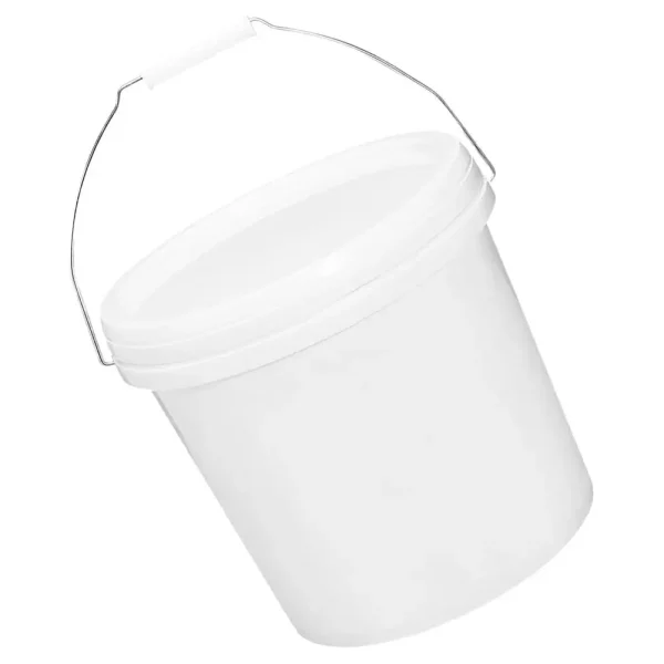 5L White Thickened Sealed Bucket With Lid Heavy Duty Plastic Storage Water Container Household Garden Laundry Beach Sand Bucket 1