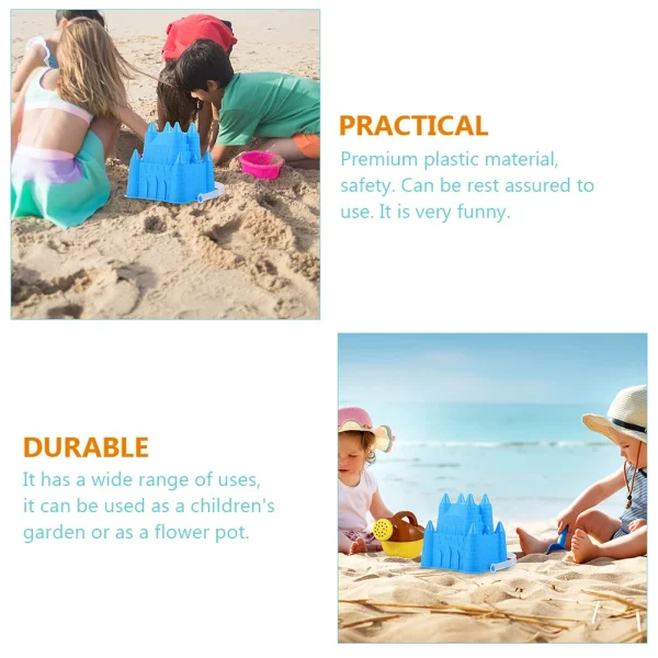 6pcs Plastic Durable Safe Kids Beach Toys Garden Tools Outdoor Water Holders Rustic Practical Plastic Buckets Premium 3