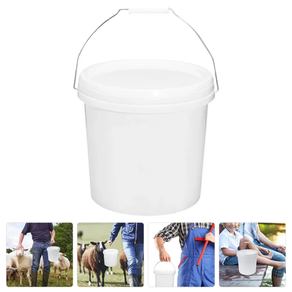 Thickened Sealed Bucket With Handle Portable Plastic Container For Garden Dorm Empty Bucket Water Can Small Bucket Household 2