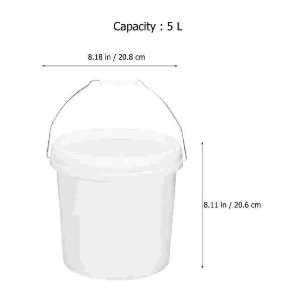 Thickened Sealed Bucket With Handle Portable Plastic Container For Garden Dorm Empty Bucket Water Can Small Bucket Household 4