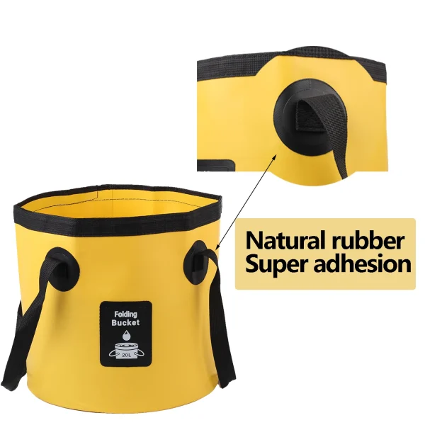 1PC Outdoor Folding Bucket, Folding Fishing, Car Washing, Foot Soaking, Convenient Camping Bucket 4