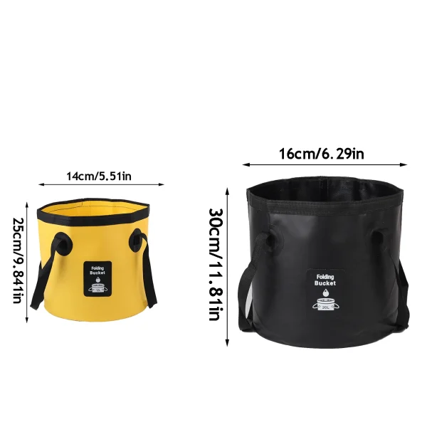 1PC Outdoor Folding Bucket, Folding Fishing, Car Washing, Foot Soaking, Convenient Camping Bucket 5