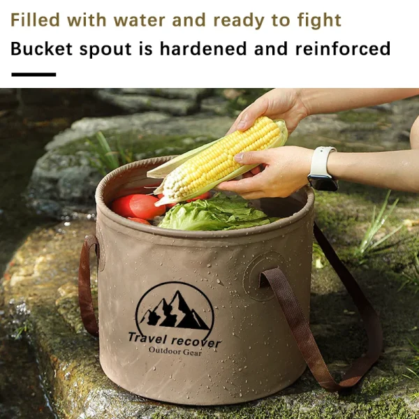 Travel Camping Folding Bucket Multipurpose Water Storage Bag Portable Multi-functional Folding Bucket Household Outdoor Products 2