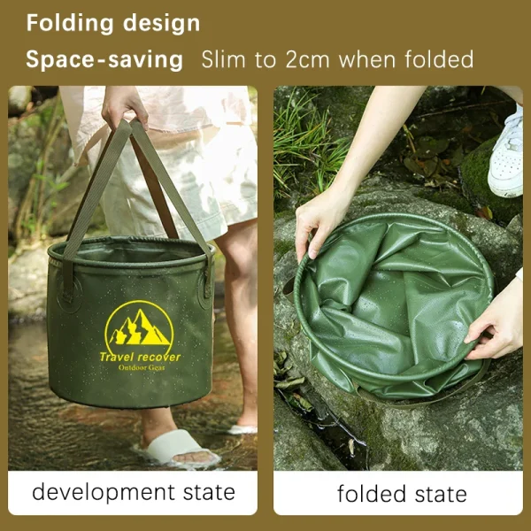 Travel Camping Folding Bucket Multipurpose Water Storage Bag Portable Multi-functional Folding Bucket Household Outdoor Products 3