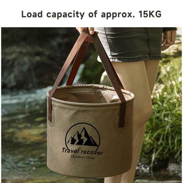 Travel Camping Folding Bucket Multipurpose Water Storage Bag Portable Multi-functional Folding Bucket Household Outdoor Products 4