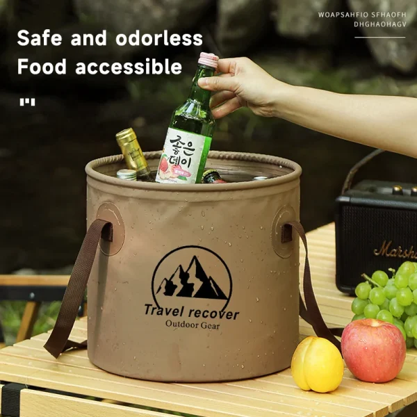 Travel Camping Folding Bucket Multipurpose Water Storage Bag Portable Multi-functional Folding Bucket Household Outdoor Products 5