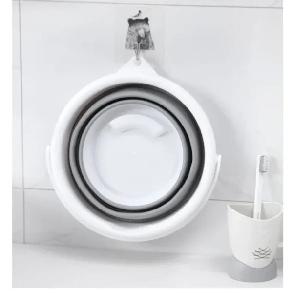 10L Collapsible Bucket Round Silicone Laundry Car Washing Bucket Outdoor Fishing Travel Camp Household Storage 4