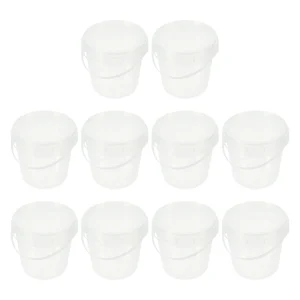 10Pc Transparent Small Ice Barrel Plastic Bucket Airtight Sealing Liquid Storage Container Food Grade snack Empty Package Bottle 1