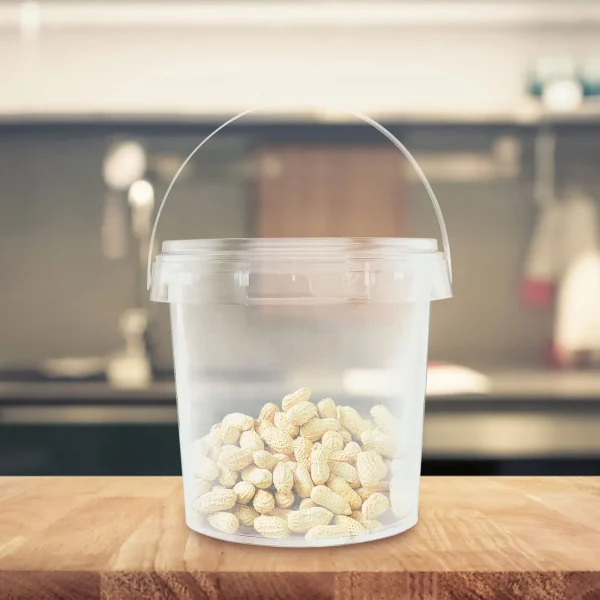 10Pc Transparent Small Ice Barrel Plastic Bucket Airtight Sealing Liquid Storage Container Food Grade snack Empty Package Bottle 3