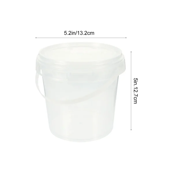 10Pc Transparent Small Ice Barrel Plastic Bucket Airtight Sealing Liquid Storage Container Food Grade snack Empty Package Bottle 6