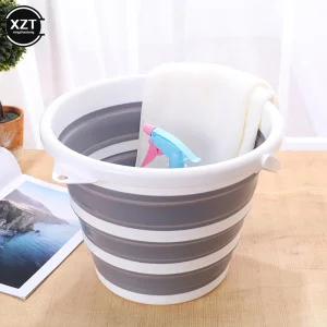 Newest 10L Fishing Bucket Silicone Collapsible Large Capicity Bucket Outdoor Fishing Camper Bucket Supplies Kitchen Water Bucket 1
