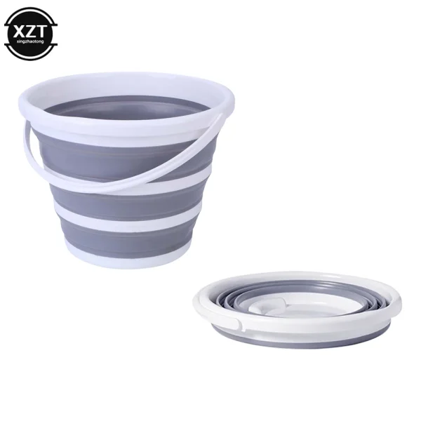 Newest 10L Fishing Bucket Silicone Collapsible Large Capicity Bucket Outdoor Fishing Camper Bucket Supplies Kitchen Water Bucket 3