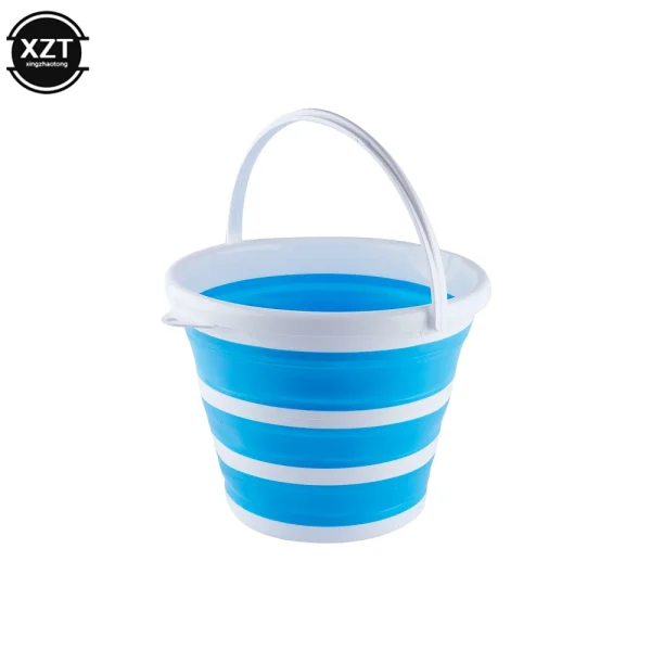 Newest 10L Fishing Bucket Silicone Collapsible Large Capicity Bucket Outdoor Fishing Camper Bucket Supplies Kitchen Water Bucket 4