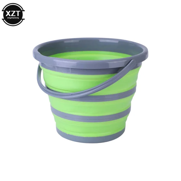 Newest 10L Fishing Bucket Silicone Collapsible Large Capicity Bucket Outdoor Fishing Camper Bucket Supplies Kitchen Water Bucket 5
