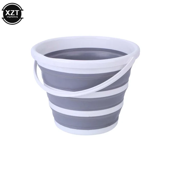 Newest 10L Fishing Bucket Silicone Collapsible Large Capicity Bucket Outdoor Fishing Camper Bucket Supplies Kitchen Water Bucket 6
