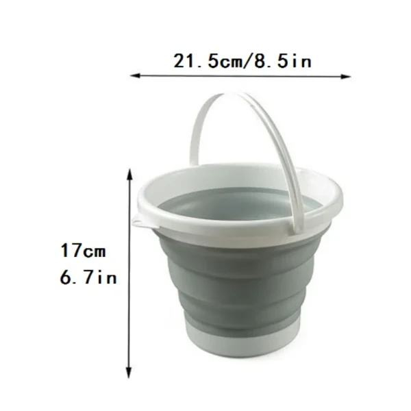 3L olding bucket portable silicone plastic saves space and is durable suitable for travel outdoor activities, and home cleaning 6