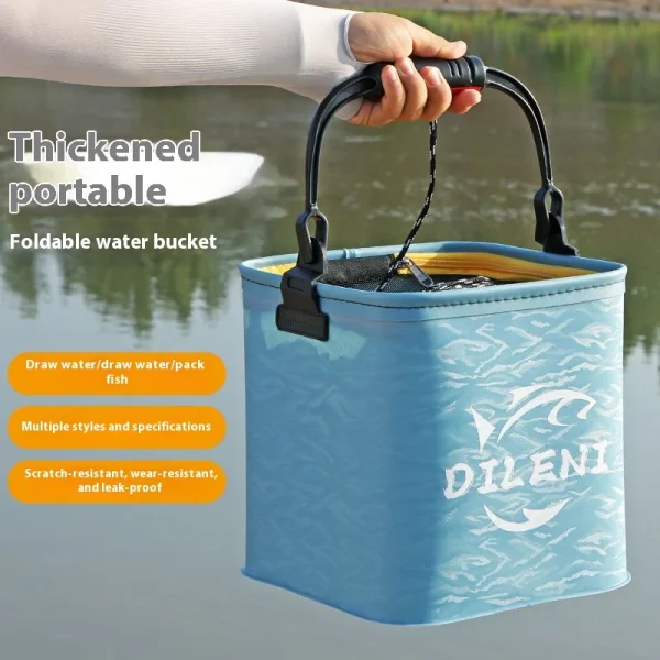 Bucket Multifunctional Foldable Fish Bucket Luya Fishing Protection Portable Wear-resistant Portable Wash 1