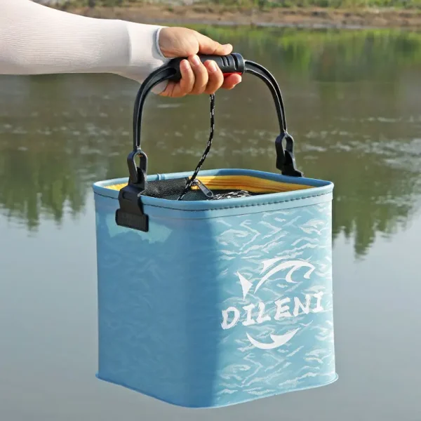 Bucket Multifunctional Foldable Fish Bucket Luya Fishing Protection Portable Wear-resistant Portable Wash 2